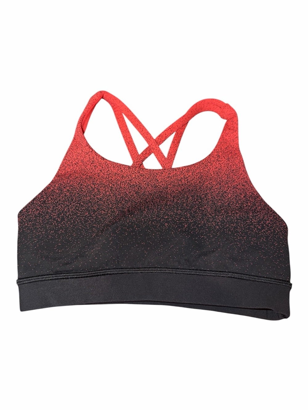 lululemon athletica Red to Black Ombre Crisscross Back Sports Bra